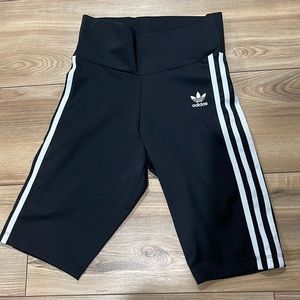 Adidas biker shorts.